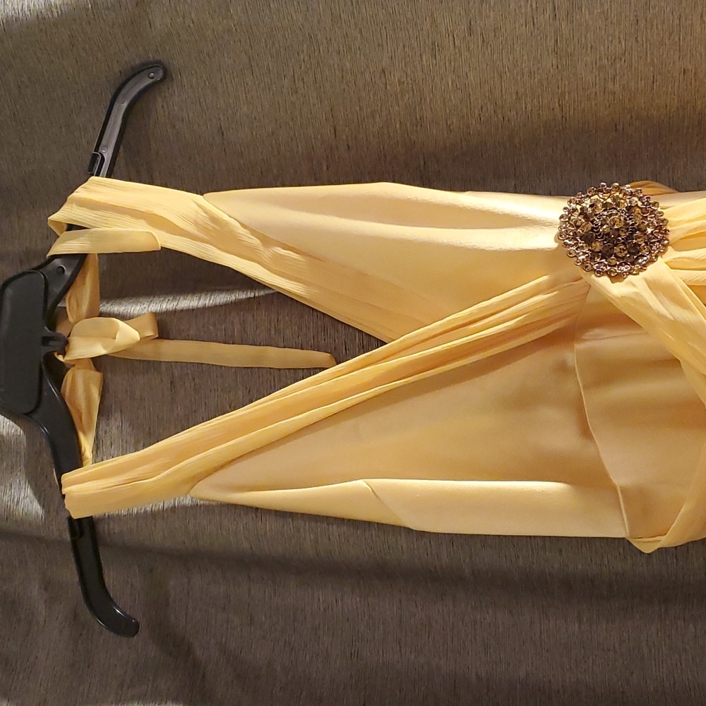 ABS Essentials yellow formal dress - Picture 2 of 12